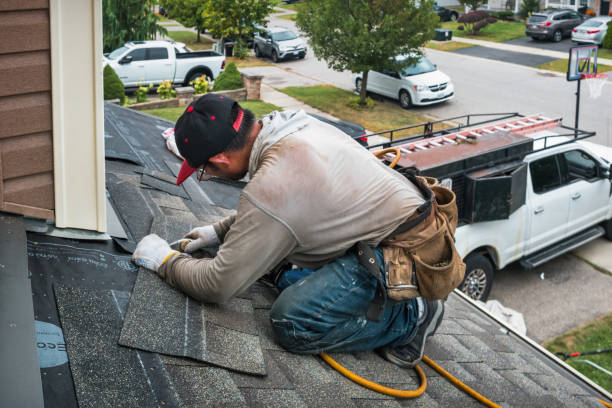 Professional Roofing technician working in Campbell, MN